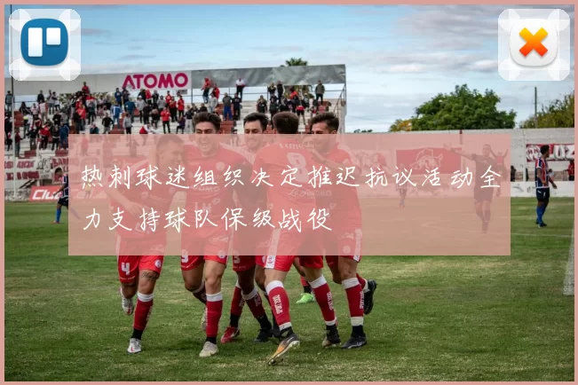 热刺球迷组织决定推迟抗议活动全力支持球队保级战役